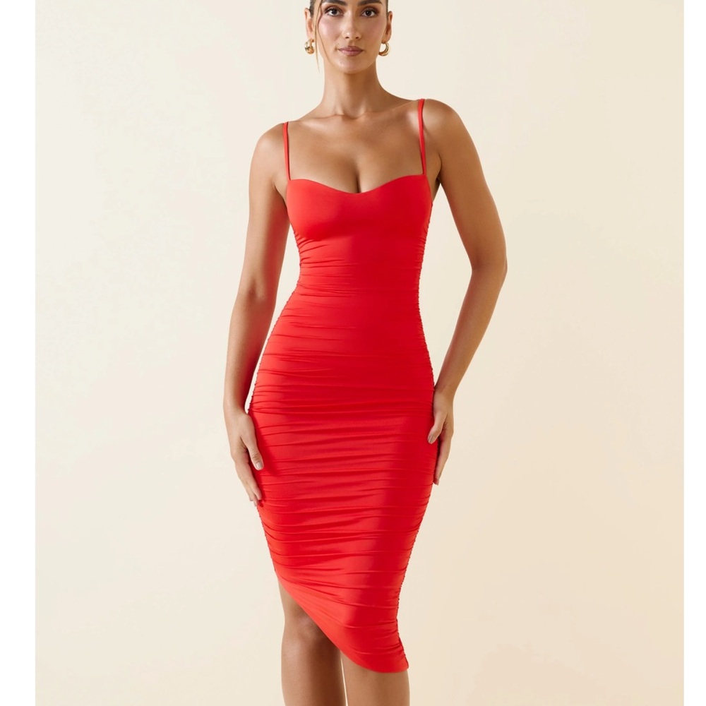 OH POLLY Elegant Red Bodycon Dress
